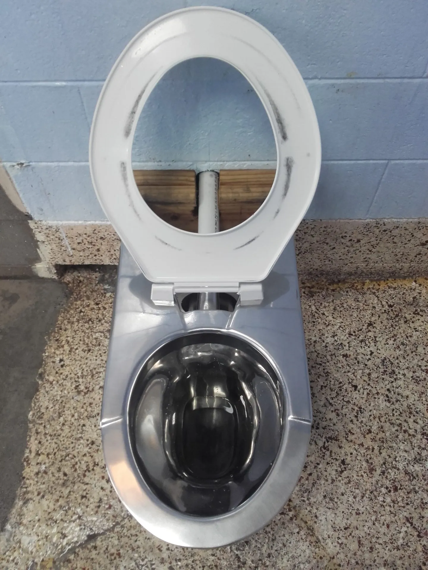 Public toilet after polishing
