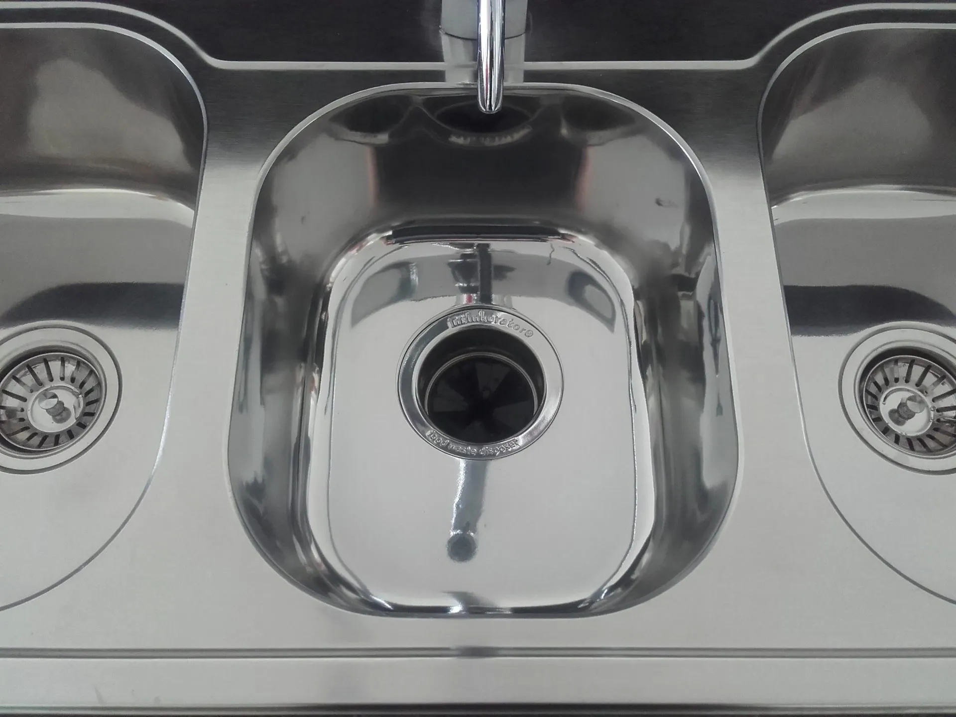 Stainless steel sink after polishing