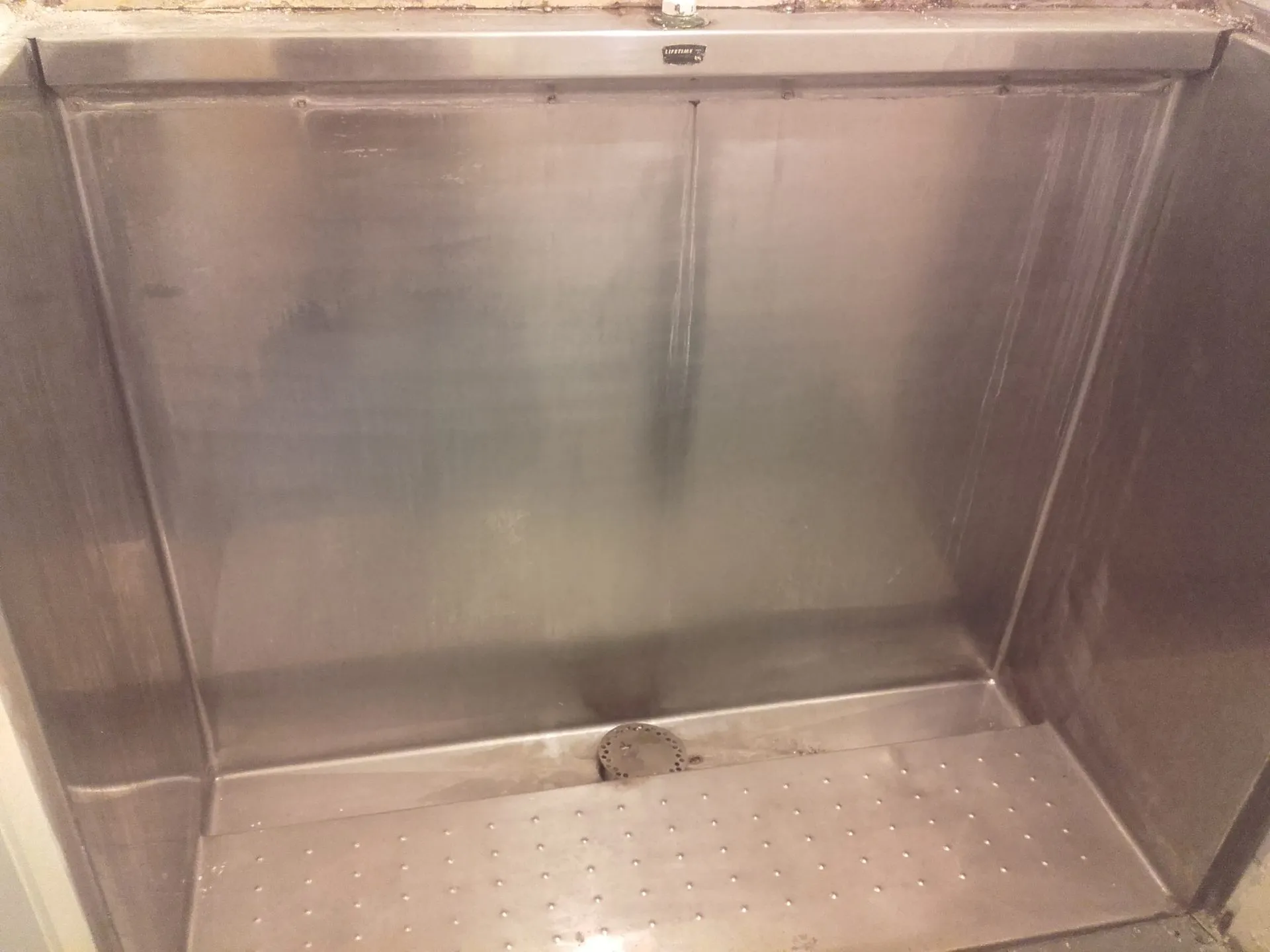 Urinal before polishing